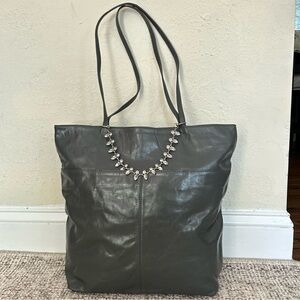 LATICO Soft Gray Leather ToTe